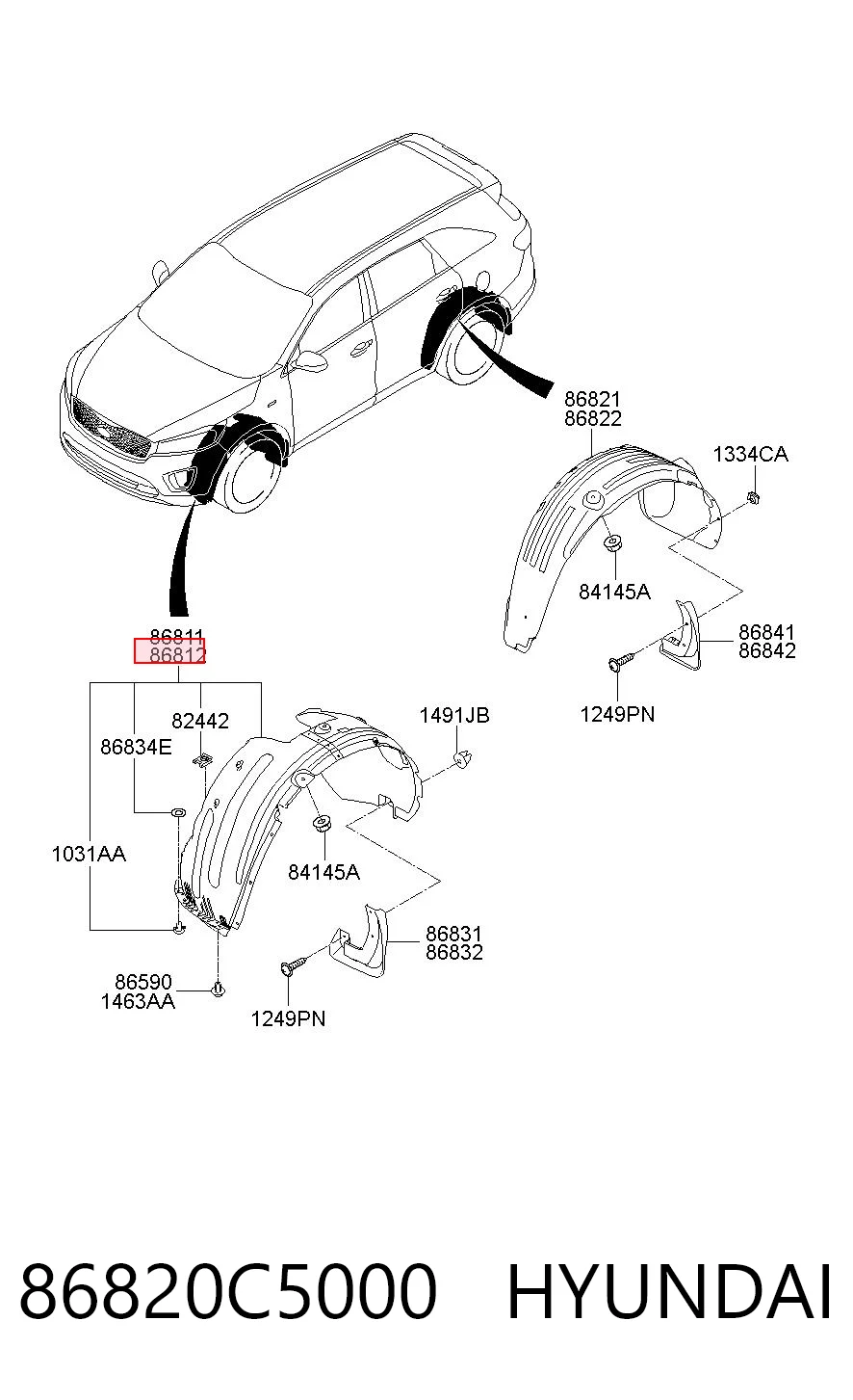 Paso rueda para KIA Sorento C5, UM