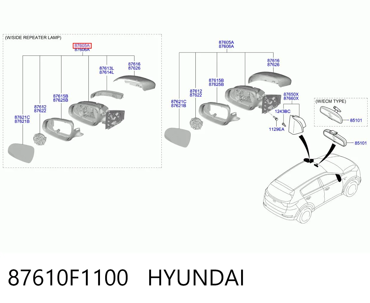 87610F1100 Hyundai/Kia