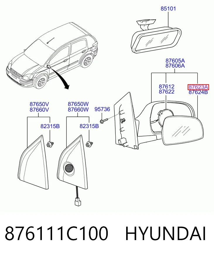 876111C100 Hyundai/Kia