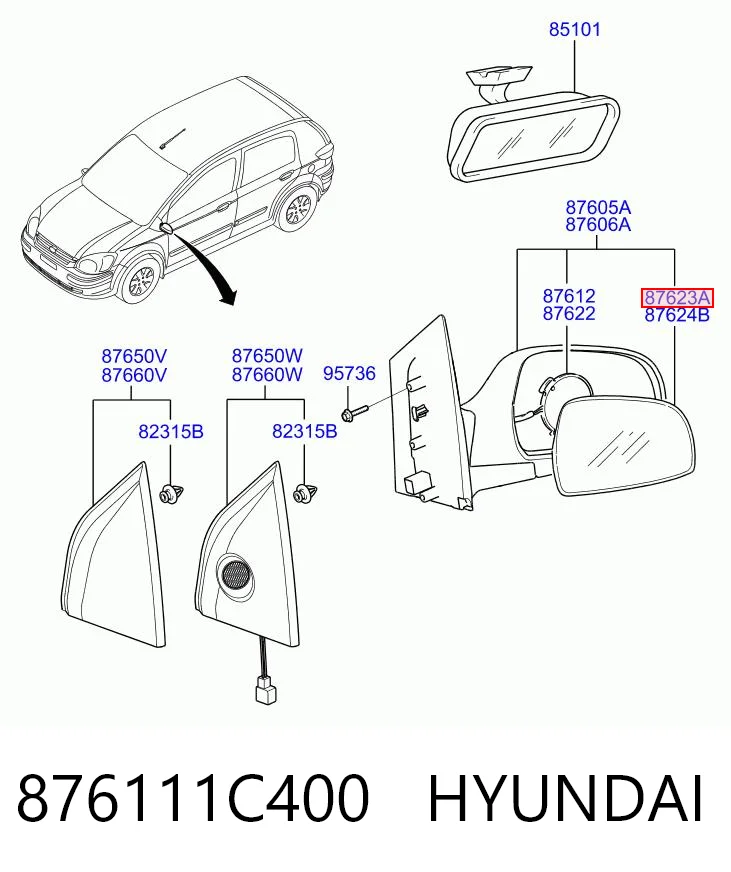 876111C400 Hyundai/Kia