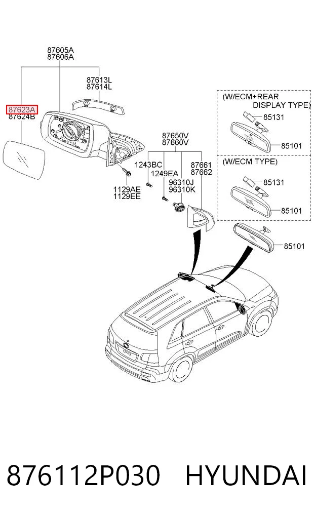 876112P030 Hyundai/Kia