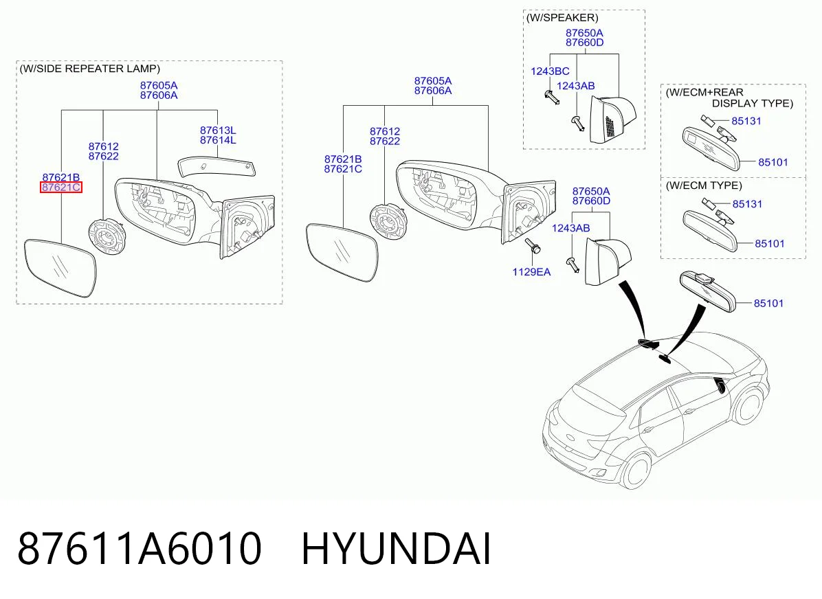 87611A6010 Hyundai/Kia