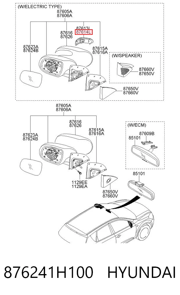 876241H100 Hyundai/Kia