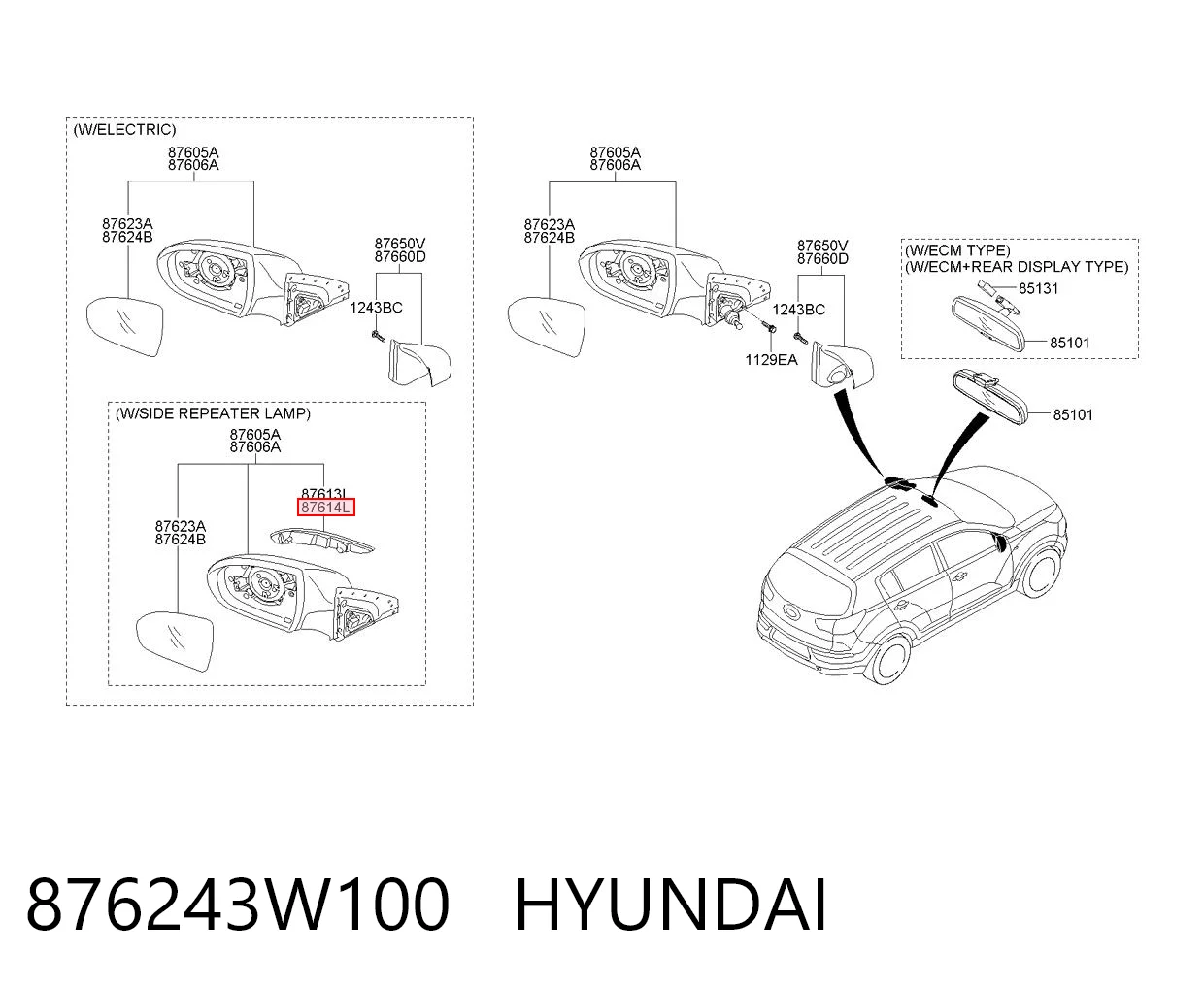 876243W100 Hyundai/Kia