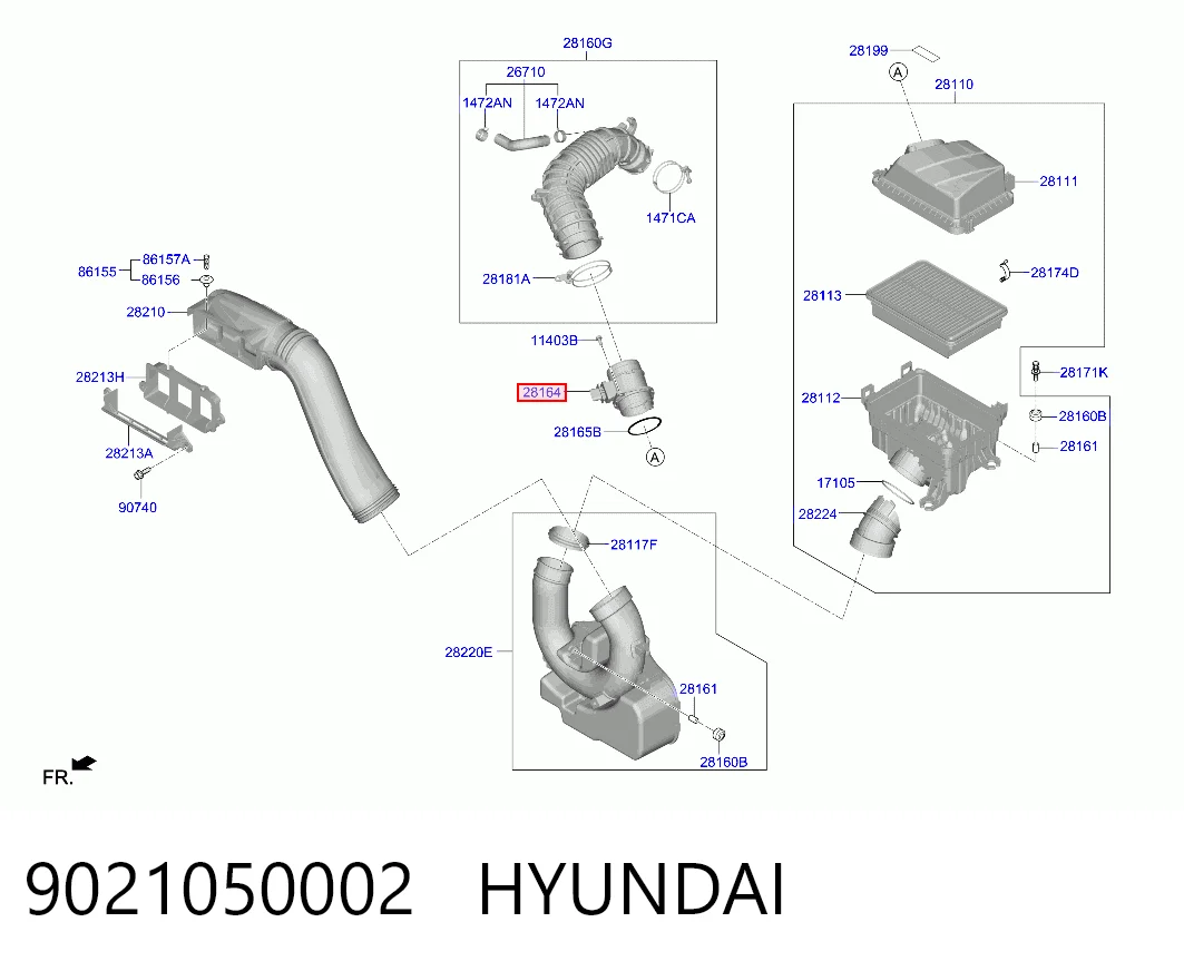 Sensor de flujo de aire para KIA Cerato I LD