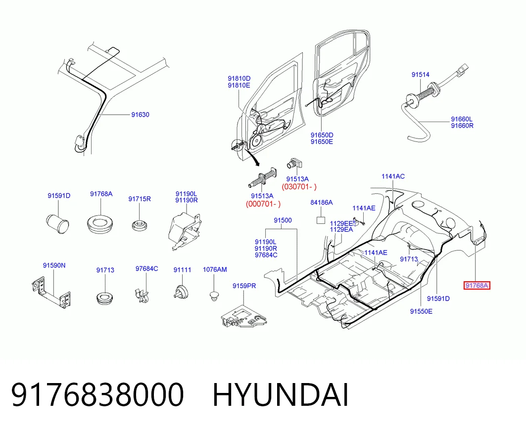 Tapón del suelo de la carrocería para Hyundai Sonata EU4