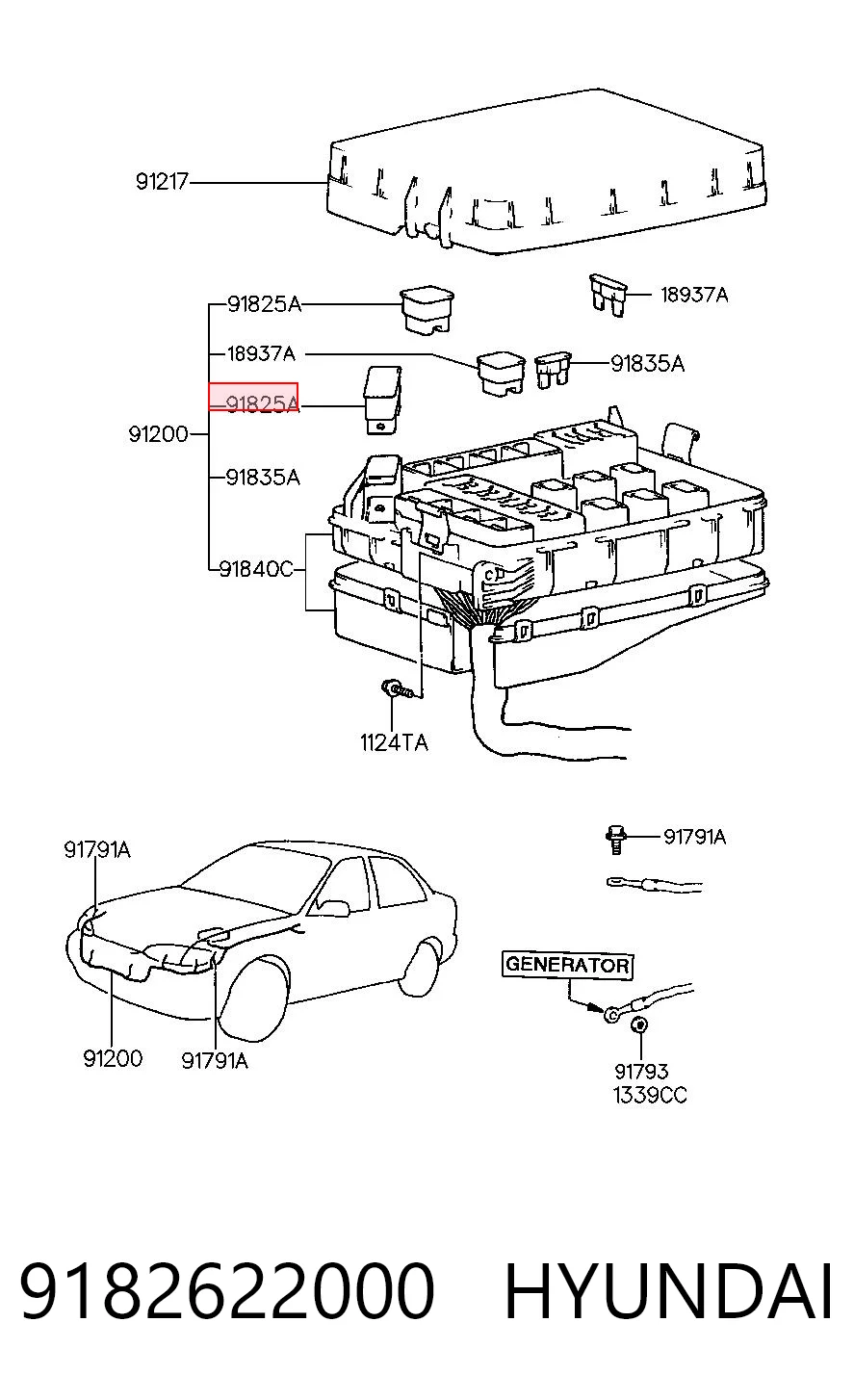 9182622000 Hyundai/Kia