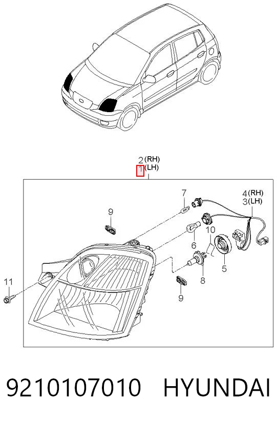 Faros KIA Picanto  (2003-2007)