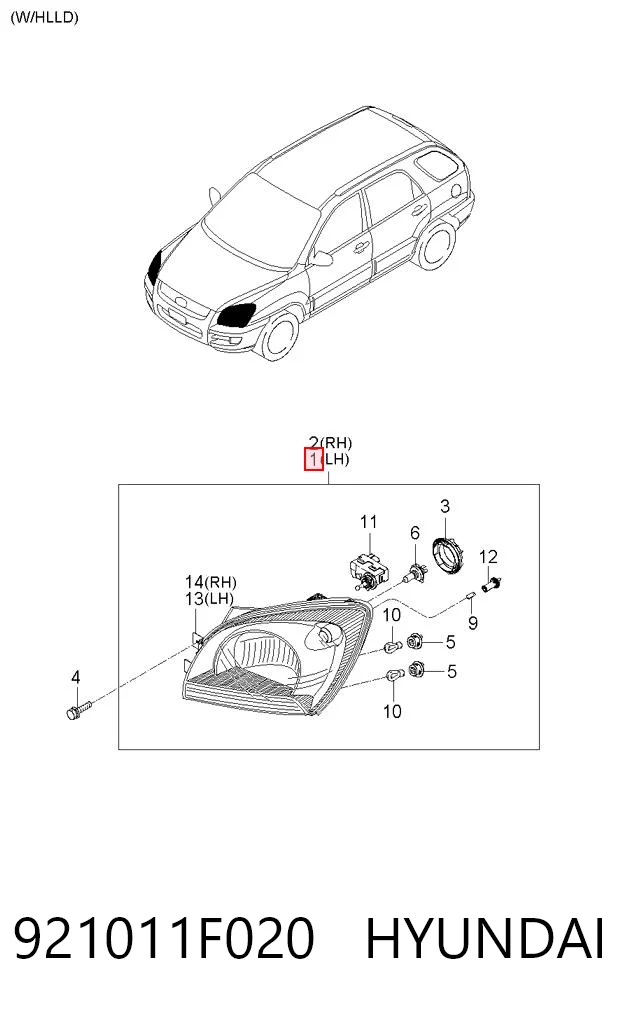  Faro izquierdo KIA Sportage 2