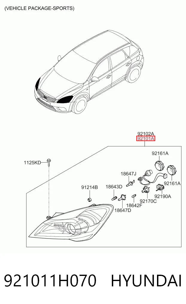 Comprar Faro izquierdo KIA Ceed  ED a bajo precio
