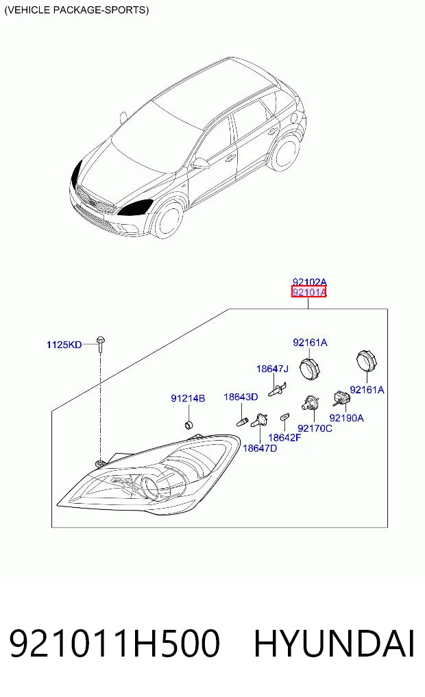 Comprar Faro izquierdo KIA Ceed  ED a bajo precio