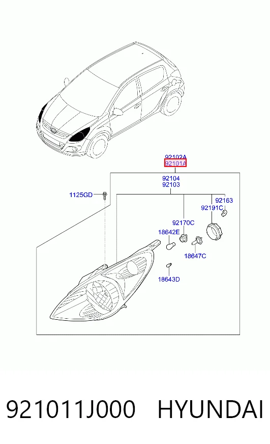 Comprar Faro izquierdo Hyundai I20 I PB