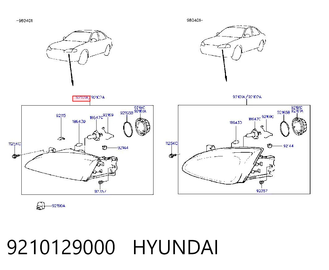 9210129000 Hyundai/Kia