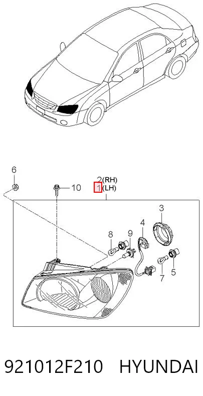 Faros para KIA Cerato I LD