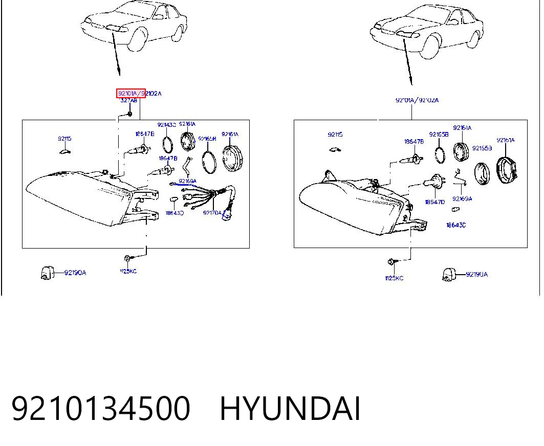 Luz frontal Hyundai Sonata III (Y-3)