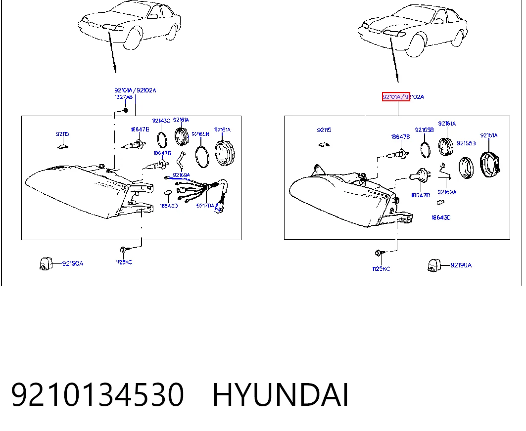 Faros Hyundai Sonata III (1993-1998)