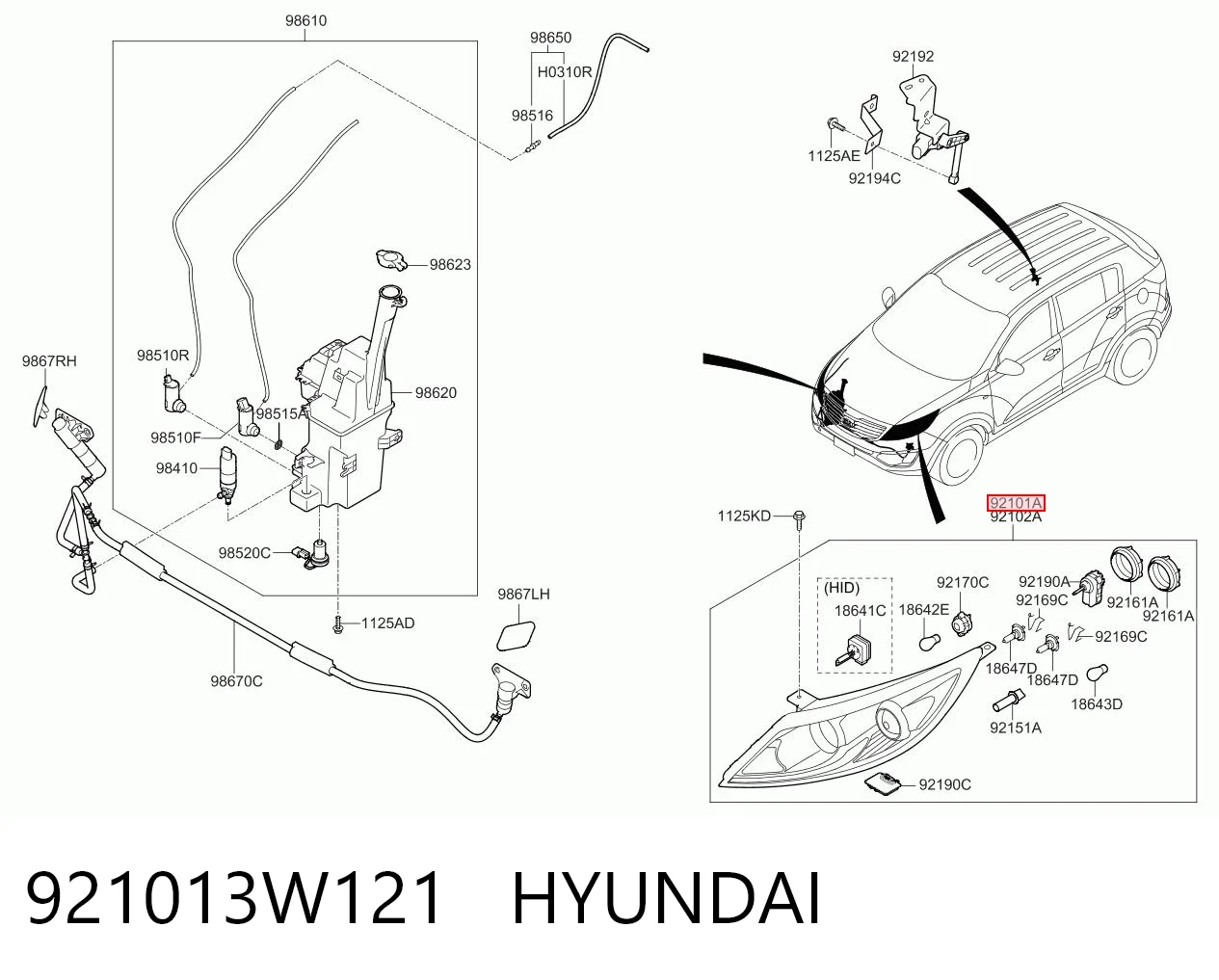 921013W121 Hyundai/Kia