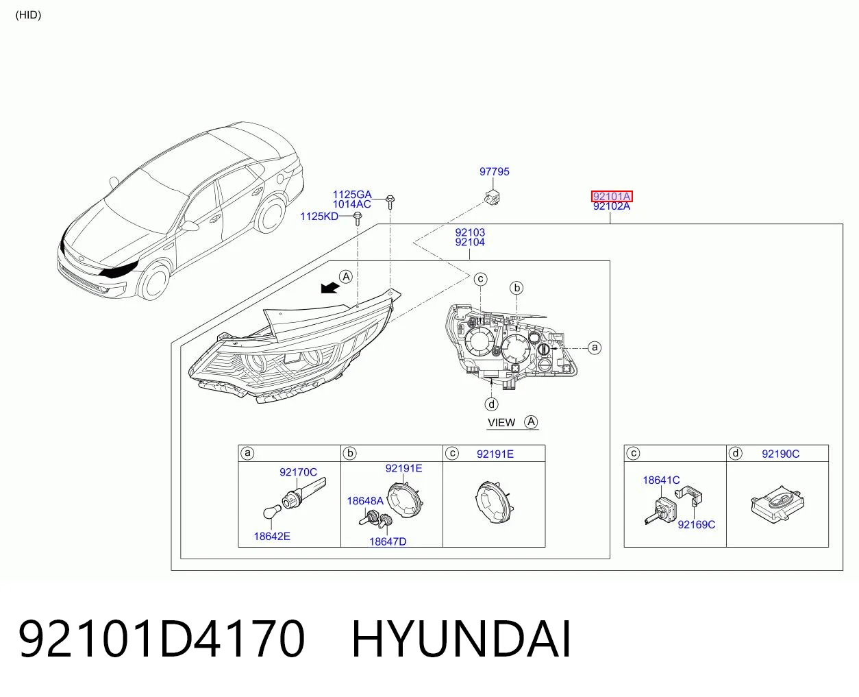 92101D4170 Hyundai/Kia
