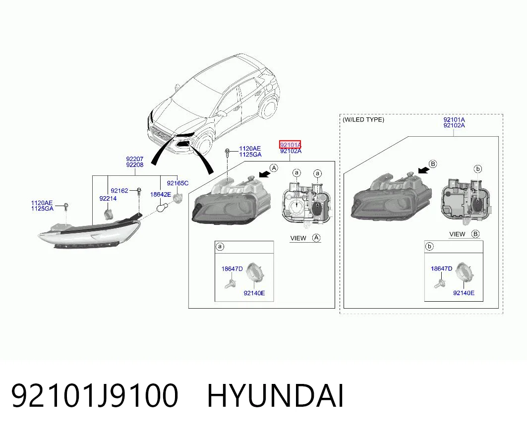 Comprar Faro izquierdo Hyundai KONA  OS a bajo precio