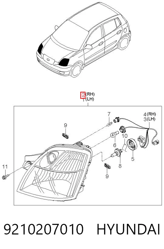 Comprar Faro derecho KIA Picanto I BA