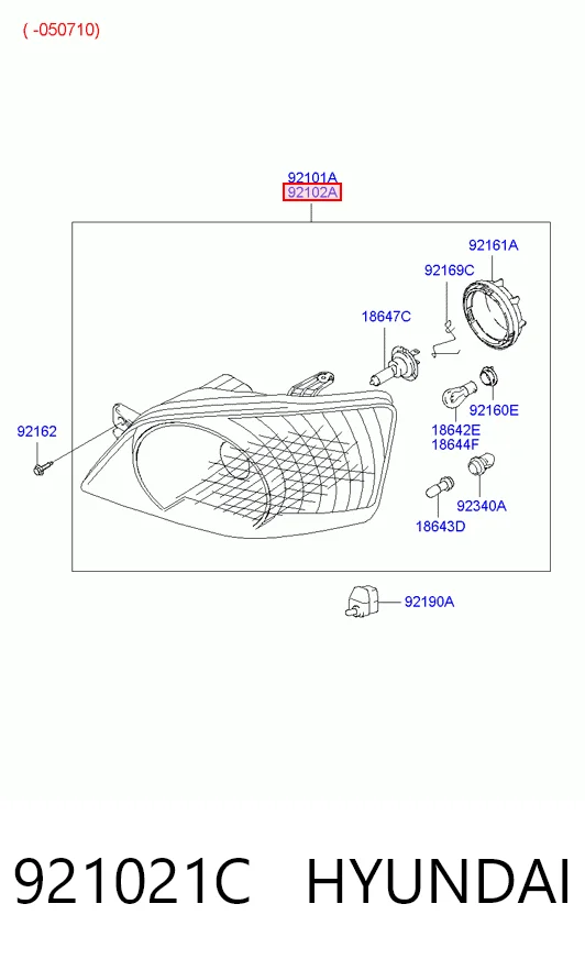  Faro derecho Hyundai Getz 
