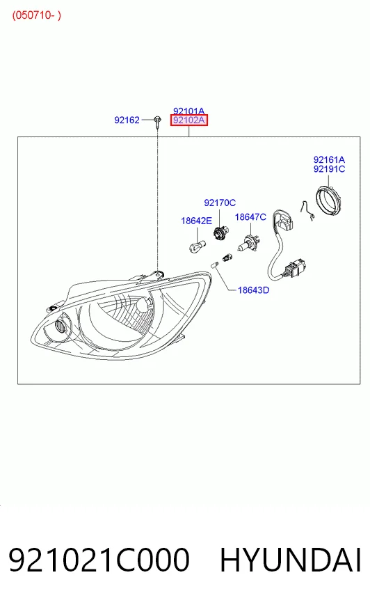 Faro delantero derecho Getz  hatchback (2002-2011) original desde 66,79 €