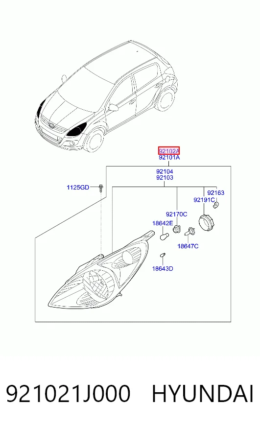 Comprar Faro delantero derecho I20 PB