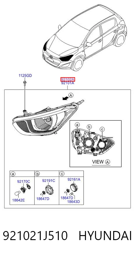 Faro delantero derecho I20  hatchback (2008-2012) original desde 176,07 €