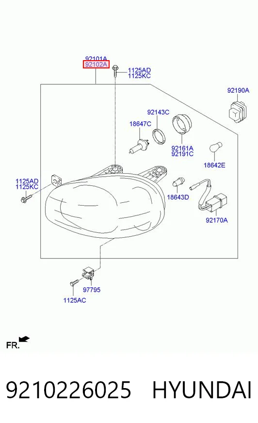  Faro derecho Hyundai Santa Fe 1