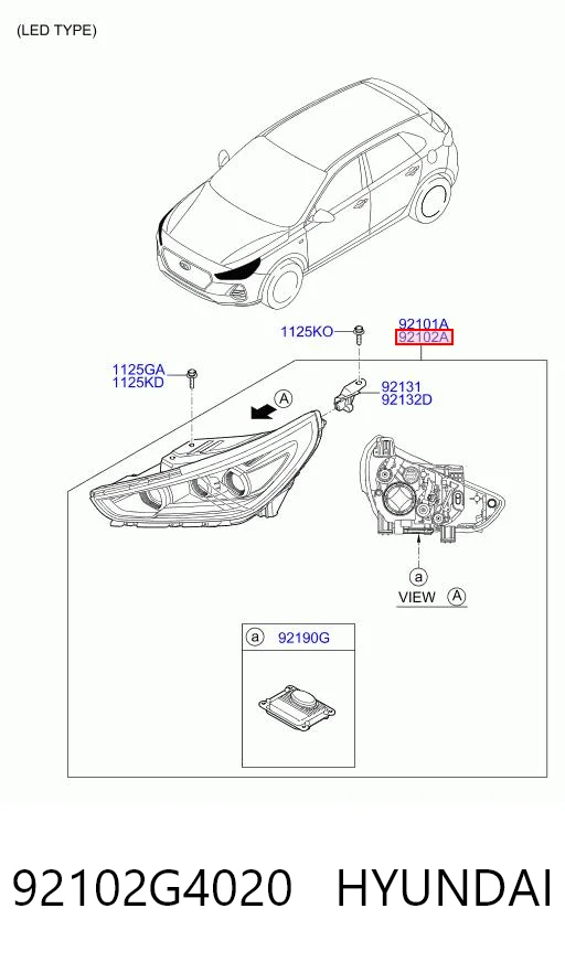 Faro delantero derecho I30  hatchback (2016-2026) original desde 265,89 €