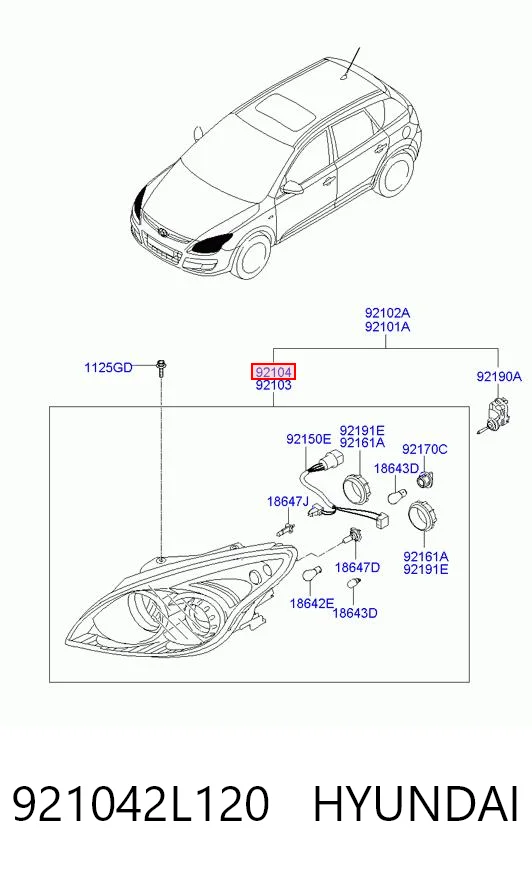 Comprar Faro derecho Hyundai I30  GDH a bajo precio