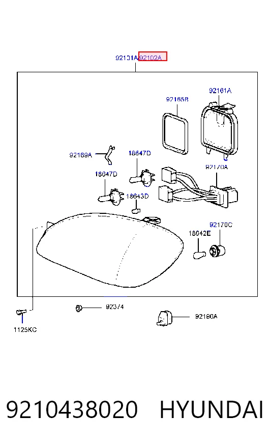 Luz derecha para Hyundai Sonata IV EF