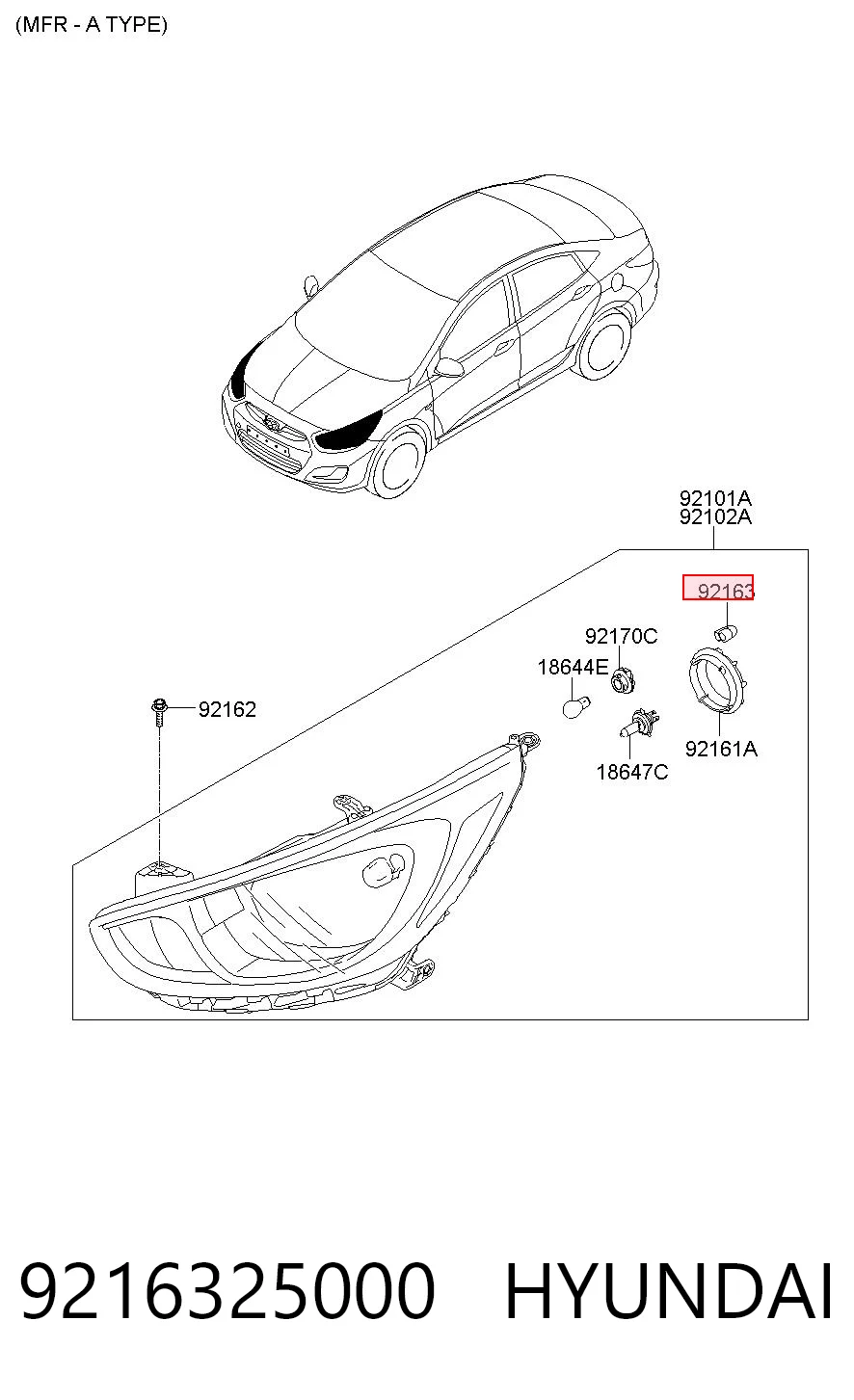 9216325000 Hyundai/Kia