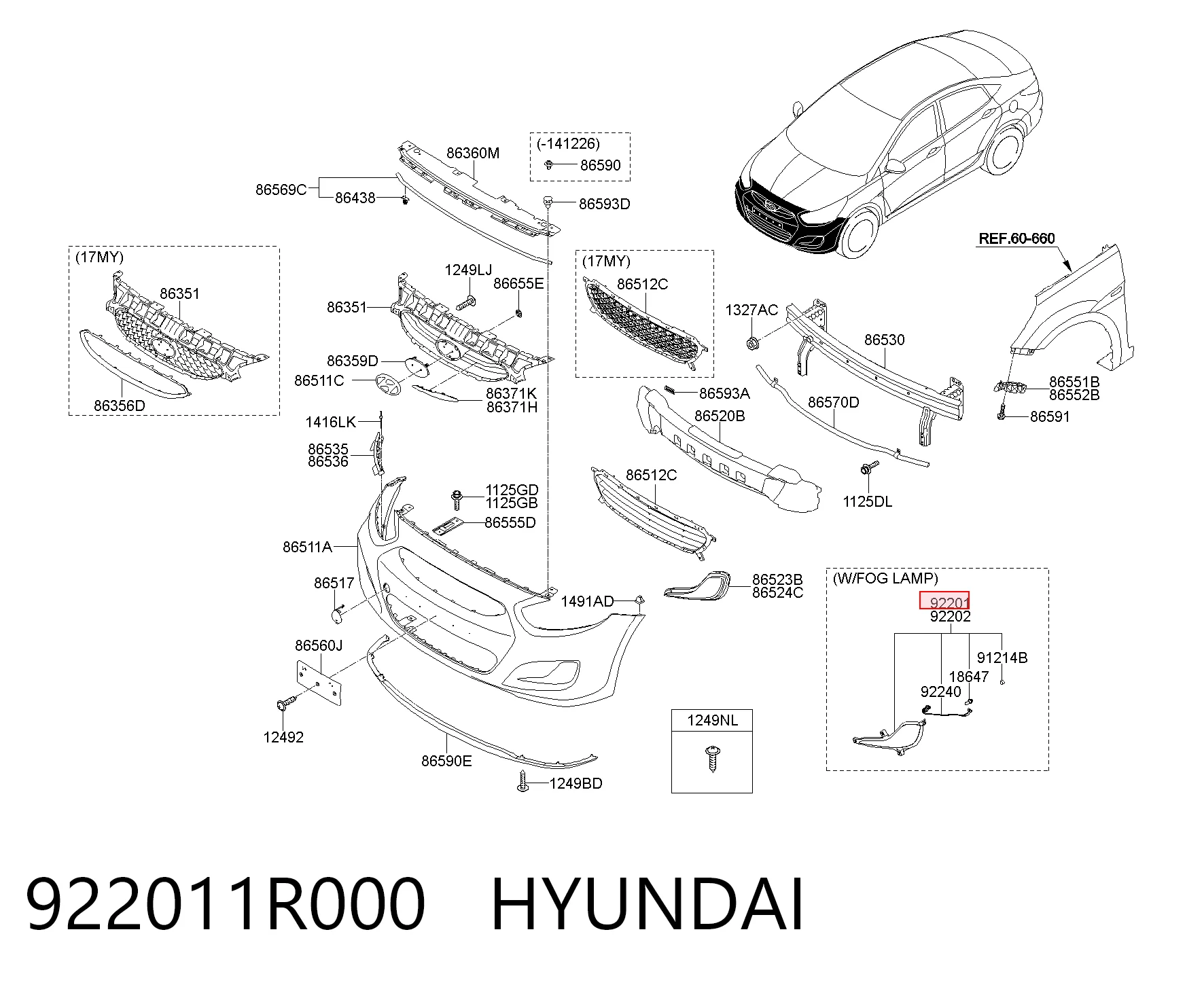 922011R000 Hyundai/Kia