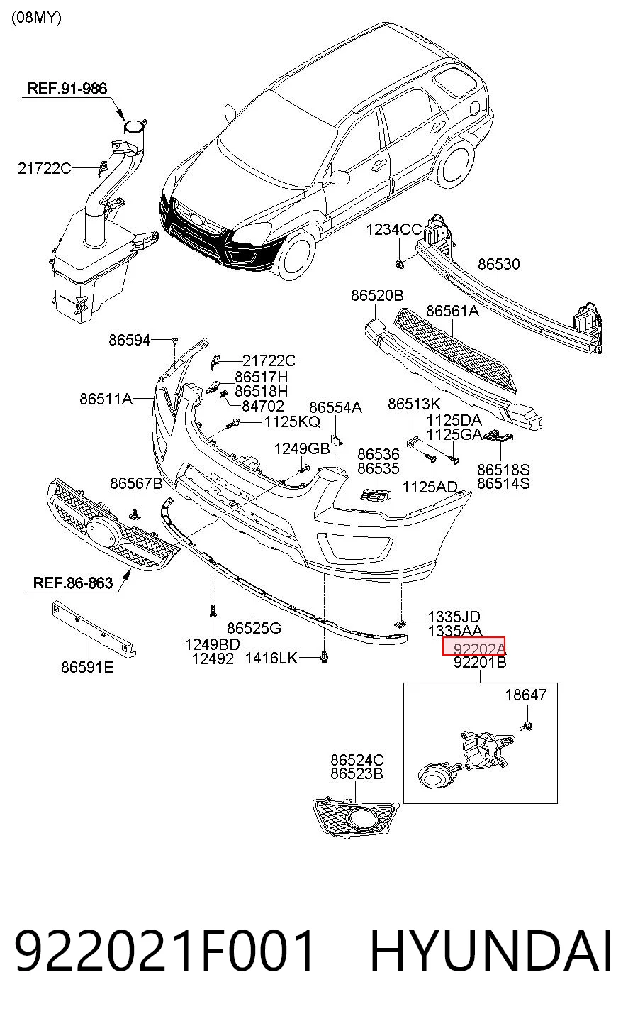 922021F001 Hyundai/Kia