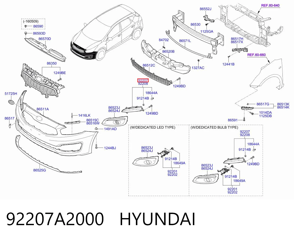 92207A2000 Hyundai/Kia