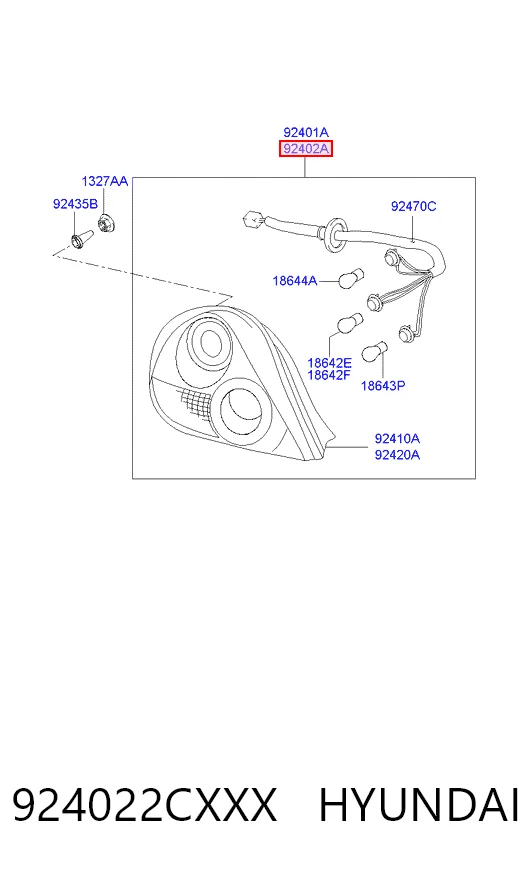 Piloto trasero derecho para Hyundai Coupe II GK