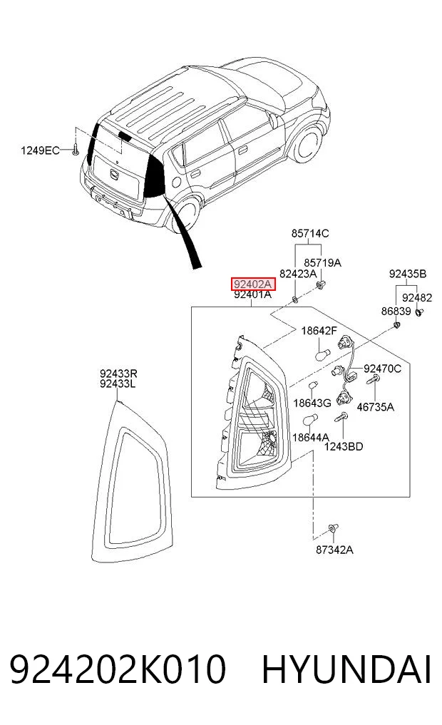 Piloto trasero derecho para KIA Soul I AM