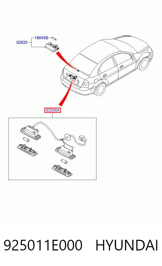 Comprar Luz de matrícula trasera Hyundai Accent III MC a bajo precio