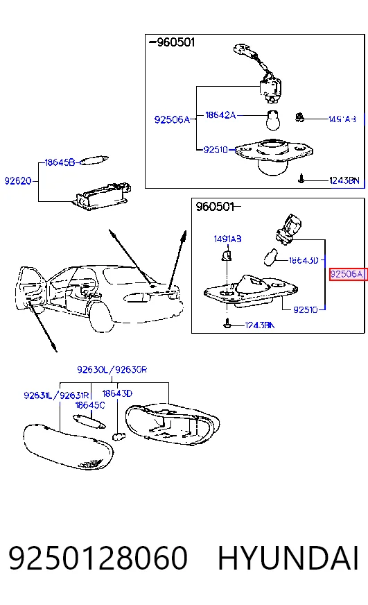 Comprar Luz de matrícula trasera Hyundai Sonata III Y-3 a bajo precio