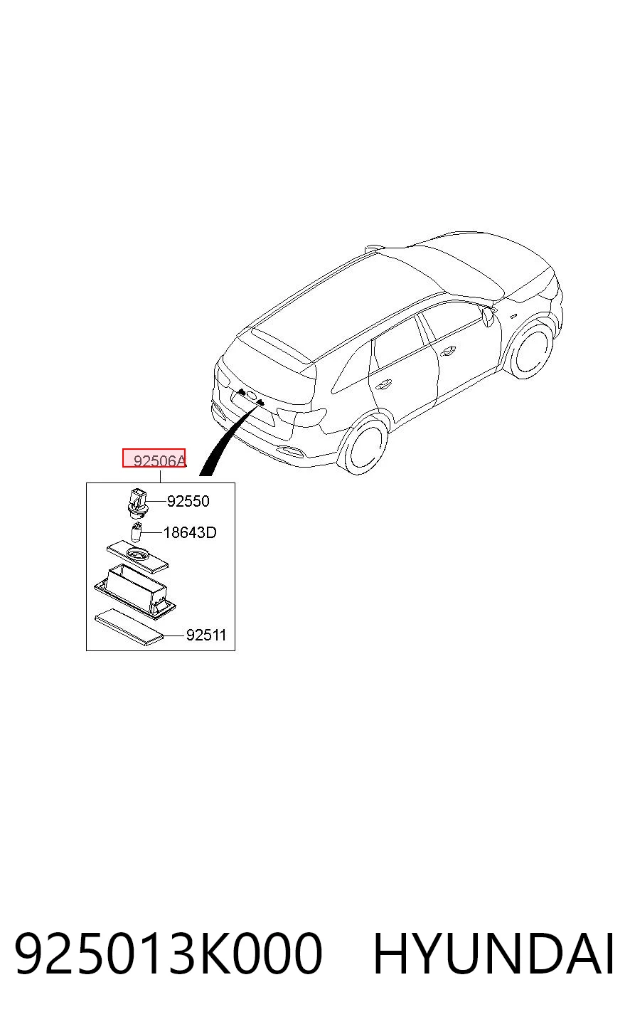 Luz de matricula para Hyundai Sonata V NF