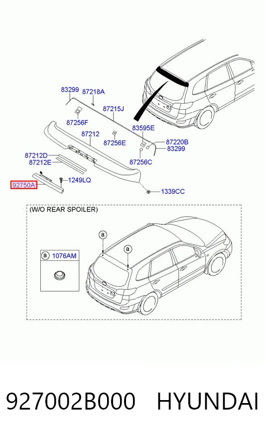 927002B000 Hyundai/Kia Luz central de freno