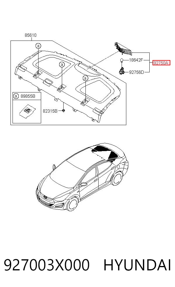927003X000 Hyundai/Kia Luz central de freno