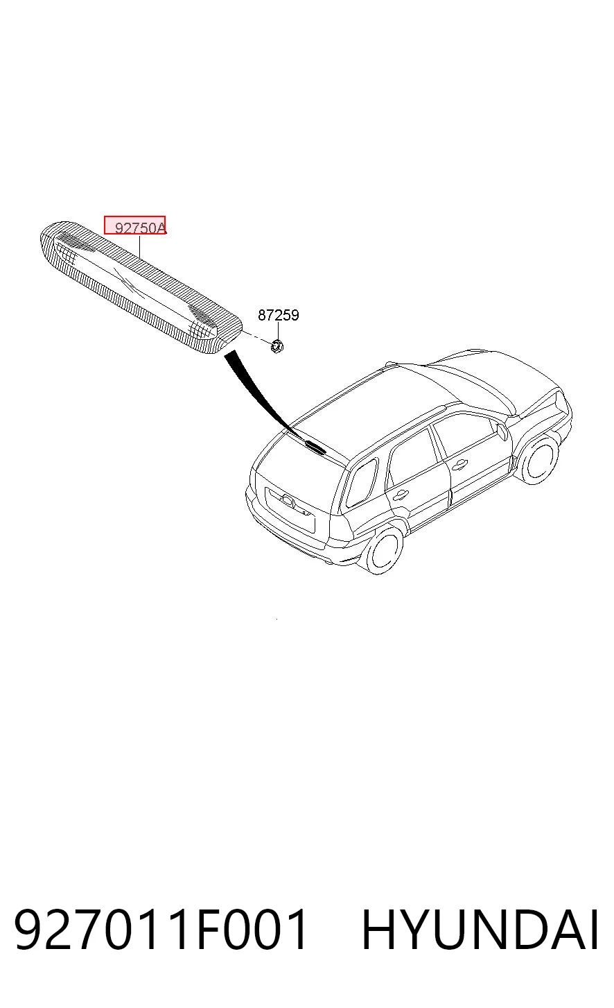 Comprar Luz de freno trasera adicional KIA Sportage II JE a bajo precio
