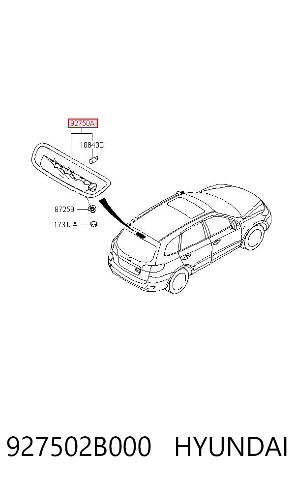 927502B000 Hyundai/Kia Luz central de freno
