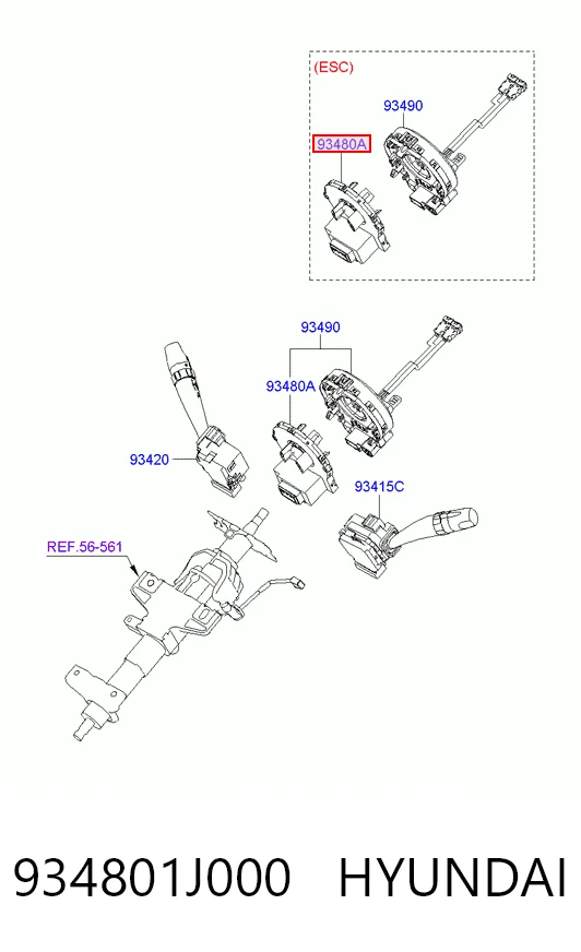 Sensor angulo de giro para Hyundai Getz  