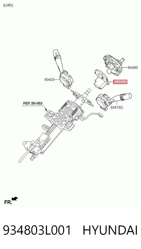 Sensor angulo direccion Hyundai Getz 