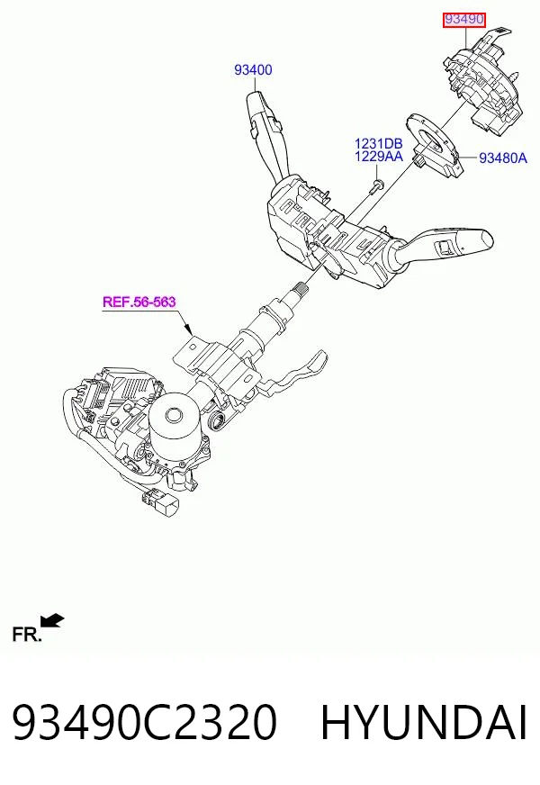 93490C2320 Hyundai/Kia Anillo de AIRBAG 