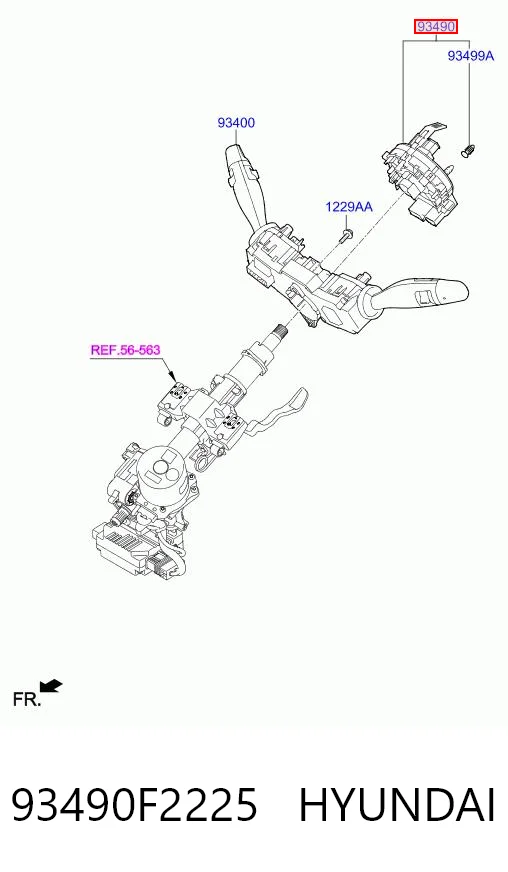 93490F2225 Hyundai/Kia Anillo de AIRBAG 
