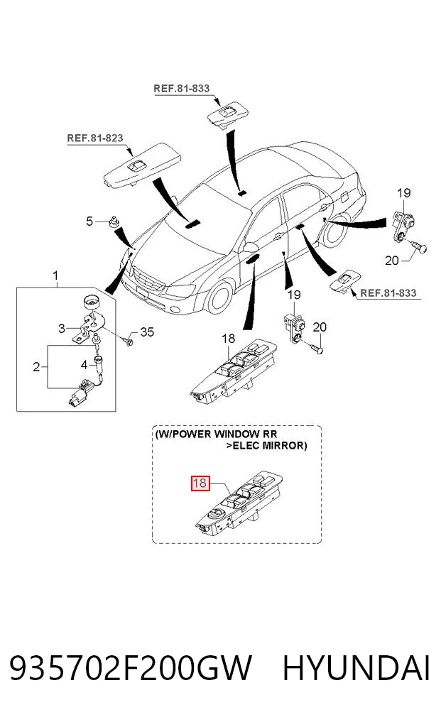 935702F200GW Hyundai/Kia